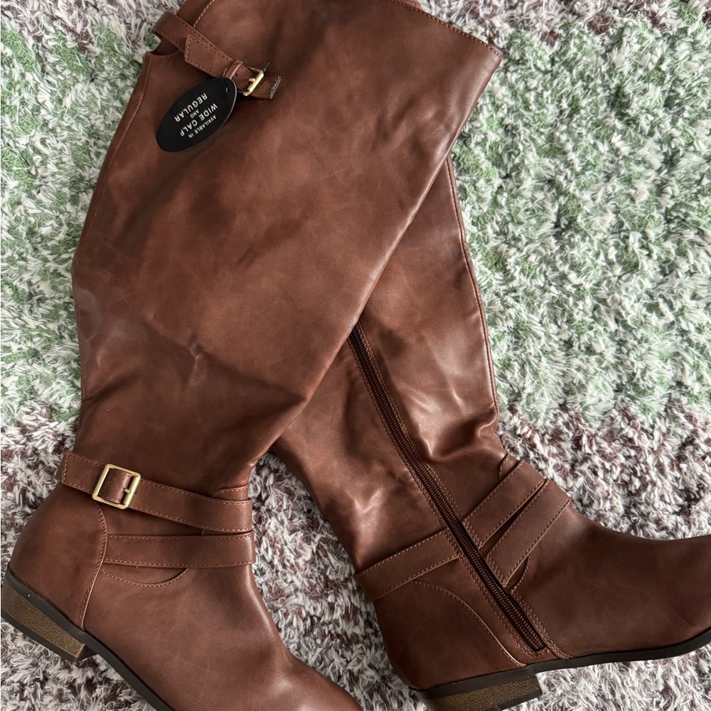 Brown Knee-High Boots